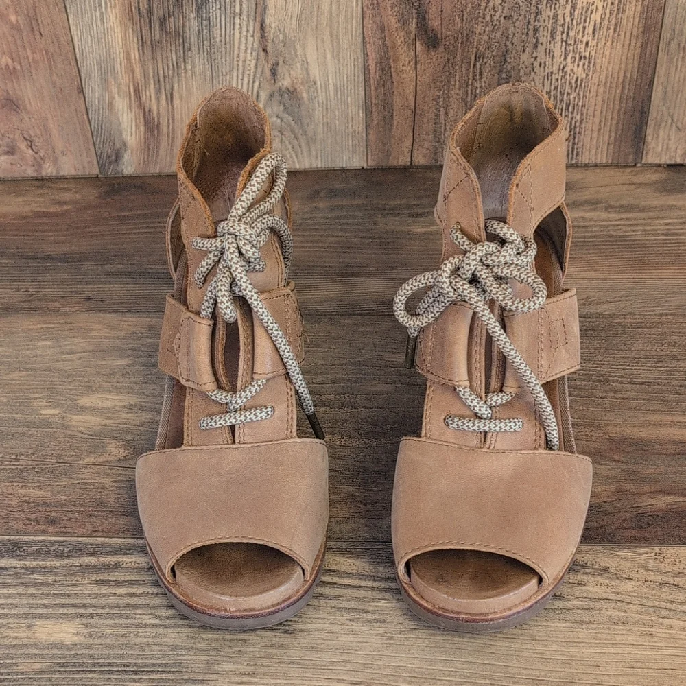 Sorel Joanie II Lace-Up Wedge Sandals 9                                     M430